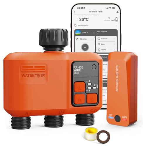 3 Outlet WiFi Water Timer for Garden Hose