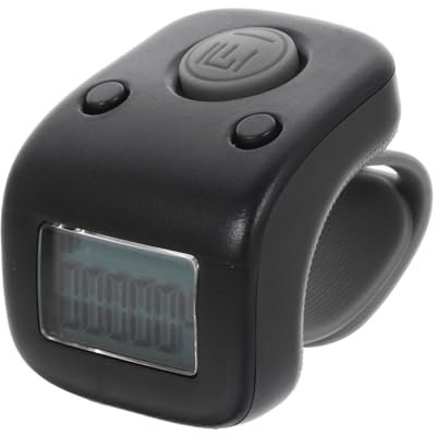 PartyKindom Digitaler Fingerzähler Aus Silikon Mit Klarem Zahlenbildschirm Für Sportaktivitäten Runden Und Hobbys Wiederaufladbare Handzählhilfe Schwarz