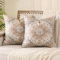 Miuyunya 2er Set Kissenbezüge Sofakissen 40x40 Boho Kissenbezug Böhmische Blumen Doppelseitiger Kissenhülle Dekorative Retro Ethno Square Kissen Zierkissenbezüge für Sofa Schlafzimmer