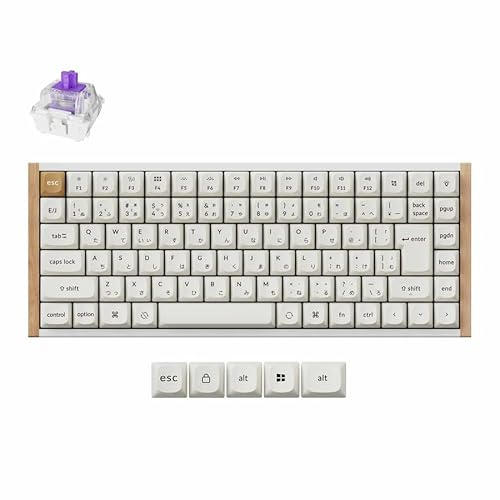 Keychron K2 HE Special Edition Tastiera Meccanica 75% Wireless, Switch magnetici, RGB, QMK/VIA, Legno Chiaro, Keycap PBT, Mac/Windows, 2.4GHz/Bluetooth/USB-C, Layout Italiano (ISO/ITA)