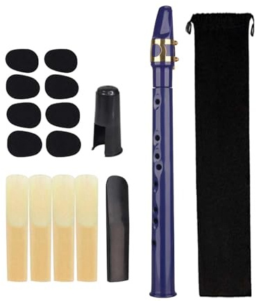 kesurpae Musikinstrument C Dur Saxophon – die perfekte für Anfänger und Fortgeschrittene – ein hervorragendes Instrument zum Üben von Klängen – Mini Saxophon im Taschenformat
