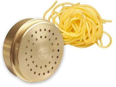 Kenny Professional Bronze Pasta-Matrizen kompatibel mit Kenwood Nudelpresse 'Pasta Fresca', Professionelle Nudelformen für Lange und Kurze Pasta-Sorten (Spaghetti 1,65mm)