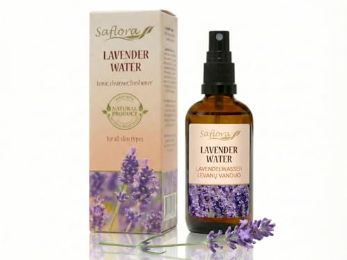 Saflora Natürliches Lavendelwasser Spray (100ml) – Erfrischendes Gesichtsspray, Bodyspray & Haarpflege