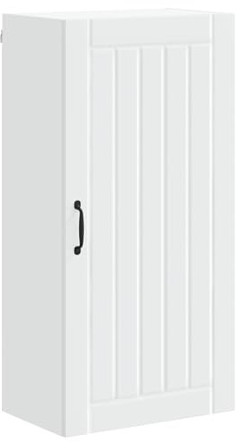 Roanoer Küchenwandschrank Lucca Weiß 50 x 31 x 100 cm Oberschrank aus Holzwerkstoff Modernes Design Hängeschrank mit Tür und 2 Einlegeböden für Küche und Esszimmer