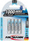 ANSMANN Micro AAA Tipo 1000mAh Batteria Ricaricabile ad Alta Capacita 4x Micro AAA NiMH HR03