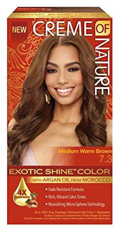CREME OF NATURE ARGAN COLOR MEDIUM WARN BROWN 7.3