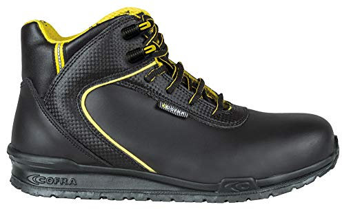 Cofra 78690-001.W45 - Stivali di sicurezza BOHR S3 SRC, taglia 45, colore: Nero/Giallo