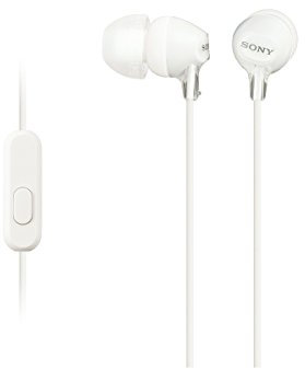 Sony earphone MDR-EX15AP: with Canal-type remote control Mike White MDR-EX15AP W