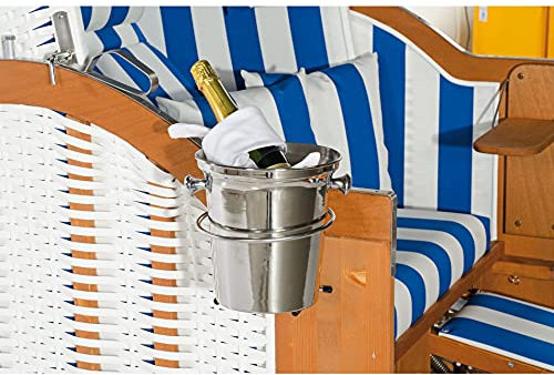 Sektkühler aus Edelstahl für Sonnenpartner Strandkörbe (Halterung bitte separat bestellen)