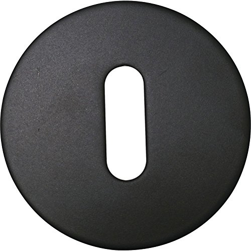 Schlüsselrosette NORWEGEN - flach, BB, rund, Edelstahl schwarz