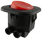 Einbau Wippenschalter, Wippschalter 6A 250V~ Schraubkontakten, Schwarz mit rote wippe (Rote Wippe)