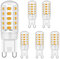Ugvmn LED G9 Bulbo 5W Equivalente a 28W 33W 40W Halógeno Bombillas, Blanco cálido 2700K, G9 Enchufe LED Lámpara, sin parpadeo, no regulable, 420LM, CA 220-240V, paquete de 5