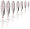 Shaddock Metal Spoon Fishing Lures 10pcs Spinner Baits for Trout Bass Salmon Freshwater Saltwater with Feather Treble Hook(21g-10pcs)