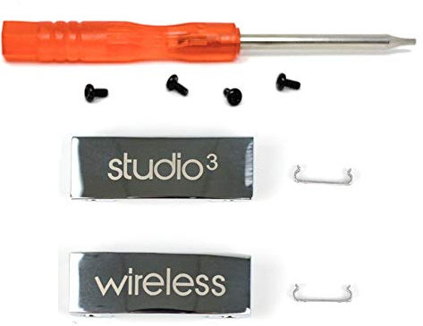 Studio3 Hinges Replacement Metal Buckle lock connector Clip Repair parts Compatible with Beats Studio 3.0 Wireless headphones (Silver)