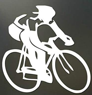 myrockshirt Rennfahrer Fahrradfahrer Fahrrad ca 20 cm Aufkleber,Sticker,Decal,Autoaufkleber,UV&Waschanlagenfest,Profi-Qualität