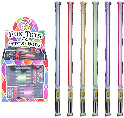 HENBRANDT Bulk Wholesale Kinder-Partytütenfüller Fete Lucky Dip Preise Spielzeug (selbstaufblasende Leuchtstäbe Schwerter, Box mit 48 Stück)