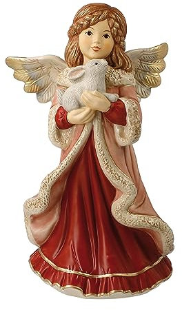 Goebel X-Mas Engels-Figur Kleiner Kuschelfreund aus Steingut Mehrfarbig, Maße: 15cm x 12cm x 25cm, 41-633-29-1