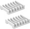 Topsky 2er-Pack Lange Haltbar Silikon Seifenschale mit Selbstentleerender Drainage, Trocknungsdesign, für Küche, Duschraum, Badezimmer (Weiß) - Halten Sie Ihre Seife länger frisch und sauber!