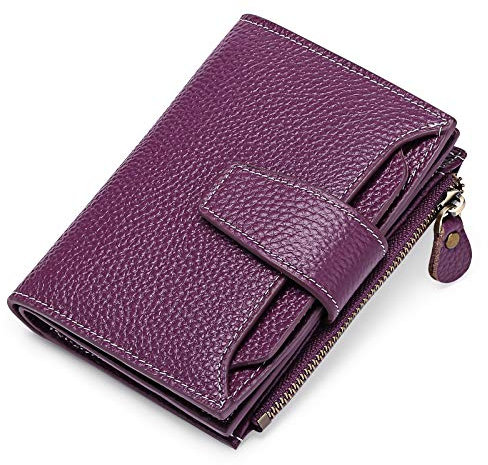 SENDEFN Portefeuille Femme Cuir Porte Monnaie Femme Fermeture Eclaire, Portefeuille et Porte Carte Femme RFID Blocage