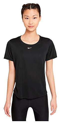 Nike Womens W Nk One Df Ss Std Top Shirt, Black/White, XL