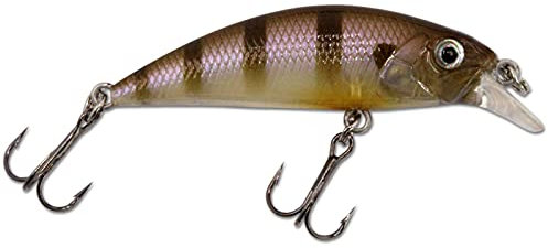 Angel-Berger Wild Devil Baits Trout Minnow Forellen Wobbler Kunstköder Flachläufer (Ghost Perch, 4,5cm)