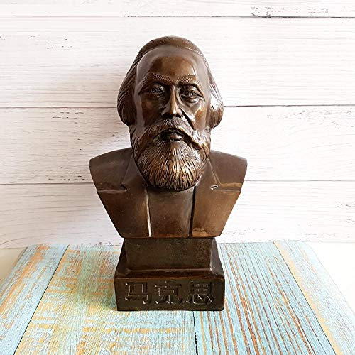 FENGWXINW Statue Skulptur Wertschätzung Bronze Große kommunistische Figur Porträt Marx Engels Lenins Dalin Büste Messing Statue