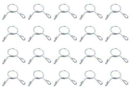 sourcing map 50Stk Schlauchschellen 6mm ID für 4.5-5mm Schlauch 65Mn Stahl Einzeldraht Federclip für Luftschläuche, Wasserschläuche, Silikonschläuche Silber
