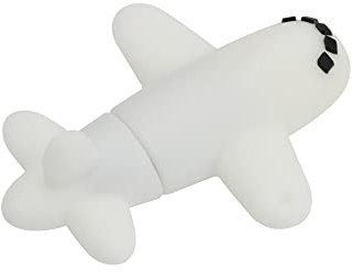 4GB White Airplane Model USB Flash Drive USB 2.0 Memory Stick Thumb Drives Bulk U Disk Pendrive Jump Drive Zip Drive for Data Storage