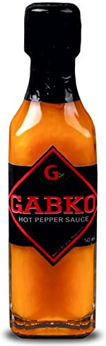 Gabko Hot Sauce gelb (50 ml) - extra scharfe Soße aus den schärfsten Chilis der Welt (u.a. Carolina Reaper) - preisgekrönte Chili Sauce mit 90% Chili-Anteil