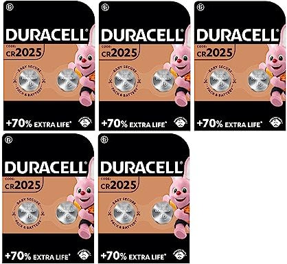 10X Duracell CR 2025 (5 Blister Da 2 Batterie) 10 pile (CR 2025)