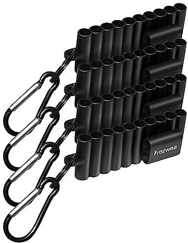 Prozwee Schraubendreher-Bithalter mit 22 Löchern und Karabiner, Kunststoff-Schraubendreherkopf, Aufbewahrungskoffer für Schraubendreher-Bits, 4 Stück