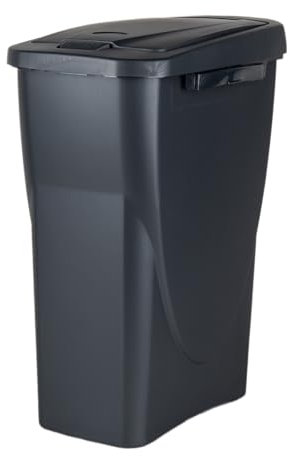 Cubo de basura gris para desechos en general | Capacidad de 15, 25 o 45 L | Tres Medidas (15 L)