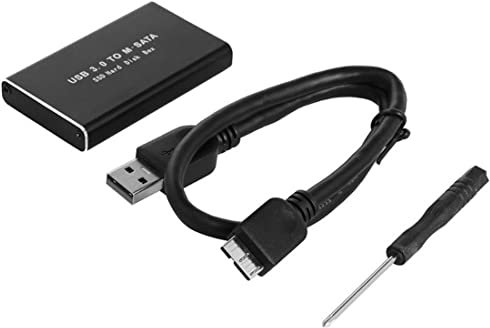 Hutsrai - Carcasa SSD MSATA a USB 3.0 carcasa de disco duro externa caja de almacenamiento adaptador para SSD MSATA 30X50Mm 30X30Mm