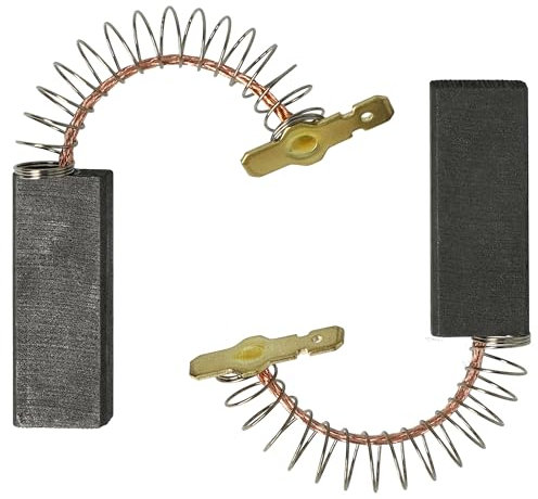 vhbw 2x escobilla carbono 5 x 12 x 33 mm Compatible con Balay TS931, TS930, TS891, TS980, TS959, TS940, TS939 lavadora + resorte
