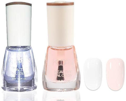 YUYUE-YY Base Coat Nail Polish Quick Dry & Long Lasting Nude Nail Varnish - Oil Based Natural Nail Polish- No Need Uv Nail Paint For Diy Nail Art Manicure At Home -French Manicure Nail Polish