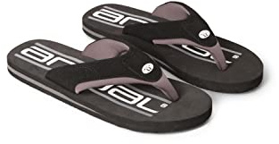 Animal Jekyl Mens Flip-Flops - Slip-on, Lightweight & Comfortable Footwear with Soft Padded upper Straps - Best for Spring Summer & Outdoors Jet Black Adult Shoe Size 10