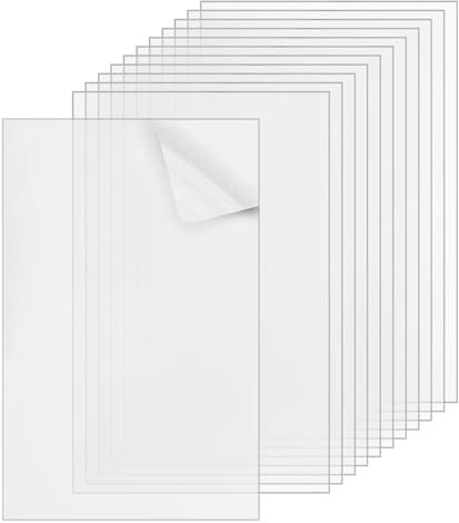 Gsrhzd Metacrilato Transparente, 12 Piezas Plastico Duro Transparente, 297 x 210 x 1MM Metacrilato Plancha, A4 Laminas de Acrilico, Acrilico Placa para Dibujar, Imprimir, Manualidades, etc.