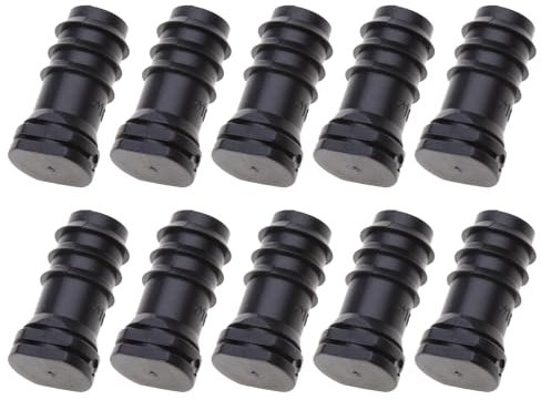 Fahoujs 10 Stück Tropfbewässerungs-Endstopfen, Rohr, 16 mm, Tropfrohrverschluss, Goof Lochstopfen, Bewässerungsstopfen für Zuhause, Garten, Rasen, Tropfbewässerung, Gummischlauchendstopfen,