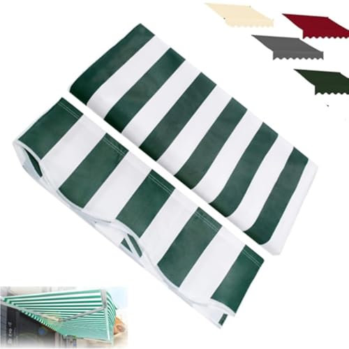 ZIUSFAC Einziehbare Klemmmarkise Ersatzstoff Markisenstoff Ersatz Markisentuch Polyester Canvas Markisenbespannung Für Deck Garten Terrasse((8.2x5ft) 2.5x1.5m)