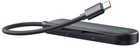 Mcdodo HU-1430 5 in 1 USB-C HUB, 3-Port USB-Hub (1x 3.0, 2X 2.0) + SD Cardreader, schwarz