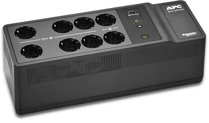 USV APC für Zuhause, 500 VA USV Notfall Akku mit AVR, (1) USB-Ladeanschluss, Back-UPS USV USV BE500G2-IT