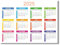 Kalender 2025, Kühlschrank mit Magnet, Größe 20 x 15 cm, bunter Jahresplaner mit nummerierten Wochen, Organizer für Aufgaben, Urlaub und Events | (2025, Deutsch)