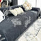 Sofa Überwurf Grauer Leopard Weiß Decken für Sofa Polyester Kuscheldecke Mehrzweck Decke für Sofa Sofadecken Langlebig Sofa Überzug Waschbar Couchschoner Mit Quasten Plaid Decke für Sofa 130x180cm
