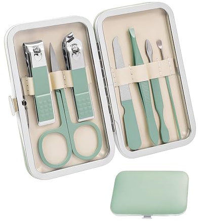 Nagelknipser,7 PCS Nagelpflegeset Maniküre Pediküre Set Maniküre Set Edelstahl Nagelknipser Kit Pflege Nagel Geschenk Professionelle Nagelpflege Werkzeuge für Frauen Freunde und Eltern