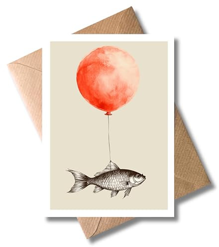 WBdesignz Geburtstag Karte mit Umschlag - Angler angeln Geburtstagskarte Glückwunschkarte Karte zum Geburtstag Happy Birthday Karte Lustige Geburtstagskarte