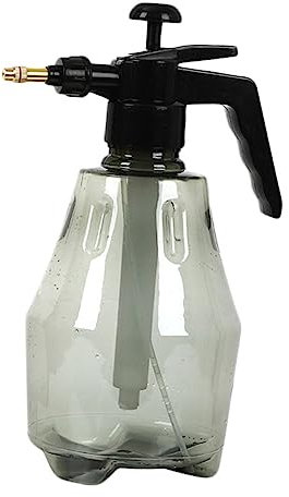 BEBEMOKO Maceta de riego de jardín de 5 L, pulverizador de niebla a presión manual para plantas de interior, lata de spray gris con boquilla ajustable, ideal para uso en interiores y exteriores