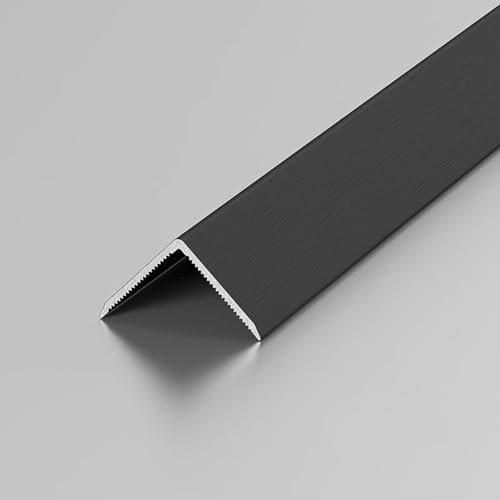 Aluminium-Eckschutz, 90° Winkel Wand-Eckschutz, 3 Stück 90cm Verdickter Wand-Eckschutz for Hausschutz/Hintergrund-Wandfliesenkante(Brushed Black,10x10mm)