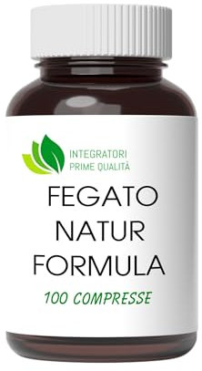 Fegato Natur Formula 100 Compresse, 1 al dì - Cardo Mariano Tarassaco Carciofo Colina e Inositolo - Depurativo Disintossicante Drenante Detox