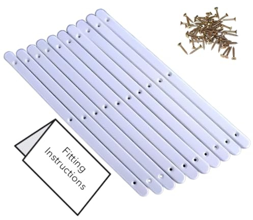 10 (5 pares) de rieles de plástico blanco para cajones con tornillos e instrucciones para muebles. Juego de rieles de plástico de recambio, rieles para cajones, rieles para armarios de dormitorio de