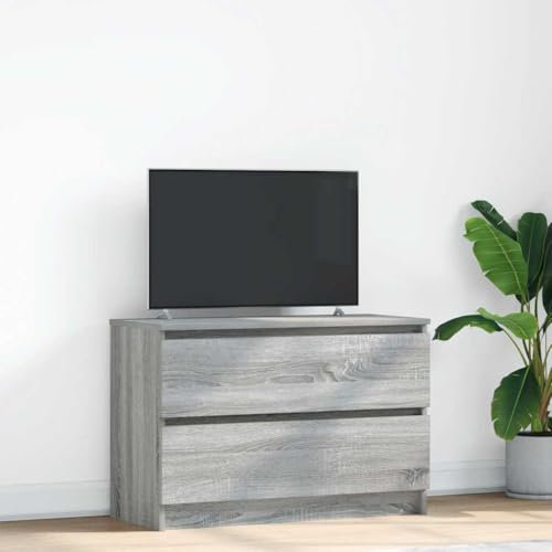 Woonisher Meuble TV Sonoma Gris 80x35x54 cm Bois d'ingénierie Ensemble Meuble TV et Table Basse